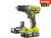 Ryobi R18DD2-213S 18-V-Akku-Bohrschrauber inkl. 2 Akkus und Tragetasche