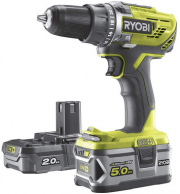 Ryobi R18DD3-252S Akku-Bohrmaschine inkl. 2 Akkus 2,0 Ah und 5,0 Ah und Ladeger&auml;t