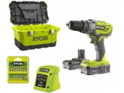 Ryobi R18PD3-220T Schlagbohrer und Schraubendreher 18 V inkl. 2 Akkus