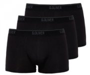 s.Oliver Herren 3er-Pack Jersey-Boxershorts Trunks in grau / schwarz