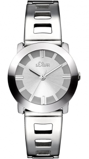 s.Oliver SO-2915-MQ Damen-Armbanduhr XS Analog Quarz Edelstahl