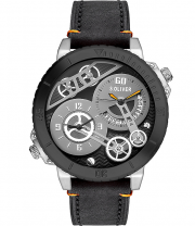 s.Oliver SO-2948-LQ Herren-Armbanduhr XL Analog Quarz Leder