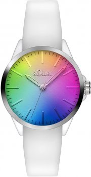 S.Oliver SO-3199-PQ COLORS Damenuhr mit Silikonarmband