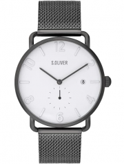 s.Oliver SO-3719-MQ Herren Uhr mit Edelstahl Armband