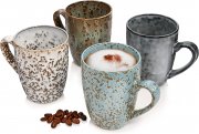 S&auml;nger Athen 4 teiliges Kaffeebecher Set aus Steingut
