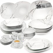 S&auml;nger Bilgola Marmor PREMIUM COLLECTION 36-teiliges Geschirrset f&uuml;r 6 Personen aus Porzellan