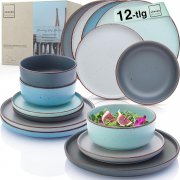 S&auml;nger Bombay Sky Shades VALUE COLLECTION 12 teiliges Steingut Geschirrset