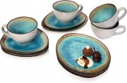 S&auml;nger Capri PREMIUM COLLECTION 12-teiliges Kaffeeservice aus Steingut