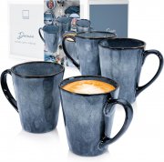 S&auml;nger Darwin PREMIUM COLLECTION 4-teiliges Kaffeebecher Set aus Steingut