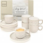 S&auml;nger Key West VALUE COLLECTION 12 teiliges Steingut Espressotassen Set