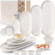 S&auml;nger Korfu PREMIUM COLLECTION 11-teiliges Servierplatten und Schalen Set aus Steingut