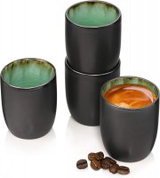 S&auml;nger Palm Beach PREMIUM COLLECTION 4-teiliges Espressbecher Set aus Steingut