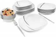S&auml;nger PREMIUM COLLECTION Bilgola Black Lines 24 teiliges Porzellan Kombiservice