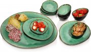 S&auml;nger PREMIUM COLLECTION Palm Beach 11-teiliges Servierplatten Set aus Steingut