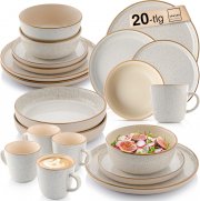 S&auml;nger Rio Creme 20-teiliges Steingut Geschirr Set VALUE COLLECTION