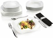 S&auml;nger Steingut Tafelservice Avalon reinwei&szlig; f&uuml;r 6 Personen 18-teilig