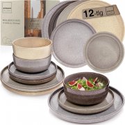 S&Auml;NGER VALUE COLLECTION Kairo 12 teiliges Steingut Tafelservice f&uuml;r 4 Personen