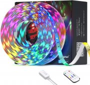 Safysoo 10 Meter 300 LEDs IP65 5050 RGB-Lichtleiste mit Fernbedienung und App Steuerung