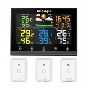 Sainlogic Funk Wetterstation mit 3 Au&szlig;ensensoren