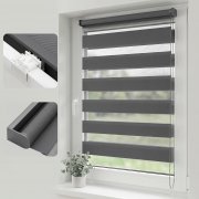 SALCAR Doppelrollo Grau (80x120cm) f&uuml;r 15,29&euro; &ndash; Klemmfix ohne Bohren