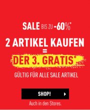 Sale-60% , Kauf 2 Artikel, der 3 Artikel ist gratis