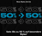 Sale: Bis zu 50 % auf besondere Styles und 20% auf ausgew&auml;hlte Artikel