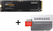 Samsung 970 Evo Plus interne 500GB SSD + Samsung microSDXC EVO Plus 64GB Speicherkarte