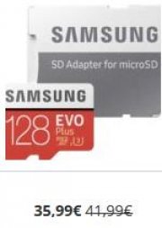 Samsung EVO Plus (2017) microSDXC 128GB f&uuml;r 35,99&euro;