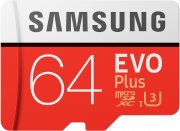 Samsung EVO Plus Micro SDXC 64GB bis zu 100MB/s Class 10 U3 Spei&shy;cher&shy;kar&shy;te inkl. SD Adapter