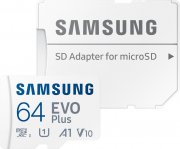 Samsung Evo Plus microSDXC 64GB Full HD Speicherkarte inkl. SD-Adapter