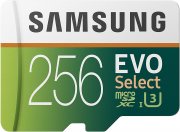 Samsung EVO Select 256 GB microSD 100MB/s, Full HD & 4K UHD Speicherkarte inkl. SD-Adapter