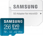 Samsung EVO Select 256GB microSDXC UHS-I U3 130MB/s Full HD & 4K UHD Speicherkarte inkl. SD-Adapter