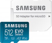 Samsung EVO Select microSD 512 GB Speicherkarte inkl. SD-Adapter