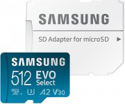Samsung EVO Select microSD Speicherkarte 512 GB UHS-I U3 Full HD inkl. SD-Adapter