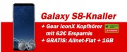 Samsung Galaxy S8 IconX Kopfh&ouml;rer 62&euro; Ersparnis + eff. GRATIS: Allnet-Flat *nur am Wochenende!*