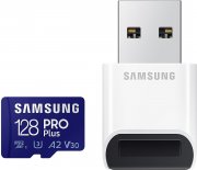 Samsung PRO Plus 128GB microSDXC Full HD & 4K UHD Speicherkarte inkl. USB-Kartenleser