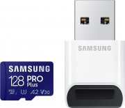 Samsung PRO Plus 128GB microSDXC Full HD & 4K UHD Speicherkarte inkl. USB-Kartenleser
