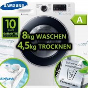 Samsung WD80M4A33JW/EG Waschtrockner 8 + 4,5 kg Waschmaschine und Trockner
