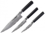 Samura Damascus 3-teiliges K&uuml;chenmesser-Set aus 67 Lagen Damaststahl