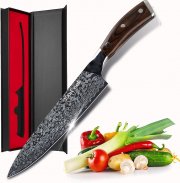 SanCook Professionelles Allzweckmesser 20cm aus Hochwertigem Carbon 