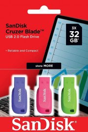 SanDisk 32GB Cruzer Blade USB-Flash-Laufwerk 3-pack