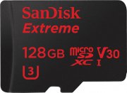 SanDisk Extreme 128GB microSDXC Speicherkarte bis zu 90 MB/Sek, Class 10