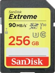 SanDisk Extreme 256 GB SDXC Speicherkarte bis zu 90 MB/Sek, Class 10, V30 f&uuml;r 82,09&euro; inkl.Versand