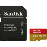 SanDisk Extreme 64 GB microSDXC, Speicherkarte f&uuml;r 30,98&euro; incl. VSK
