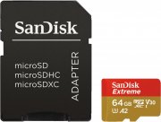 SanDisk Extreme 64GB microSDXC Memory Card + SD Adapter
