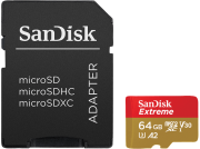 SANDISK Extreme&reg;, Micro-SDXC Speicherkarte, 64 GB, 160 MB/s nur 15&euro; incl. VSK statt 19,95&euro;