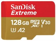 SanDisk Extreme microSDXC UHS-I Speicherkarte 128 GB + Adapter und RescuePRO Deluxe Software