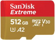 SanDisk Extreme microSDXC UHS-I Speicherkarte 512 GB + Adapter