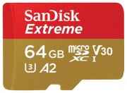 SanDisk Extreme microSDXC UHS-I Speicherkarte 64 GB + Adapter und RescuePRO Deluxe