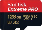 SanDisk Extreme Pro 128GB microSDXC Memory Card + SD Adapter